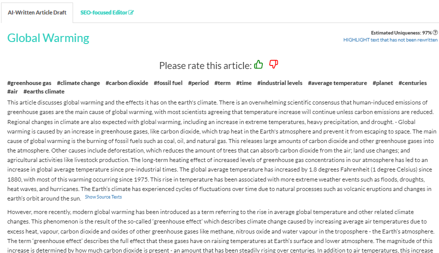 ai-writer article draft