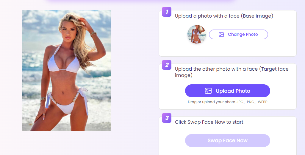 Upload a Deepfake Nude Photo as the Base Photo