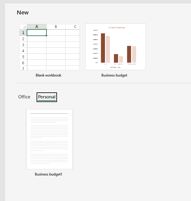 Business budget template
