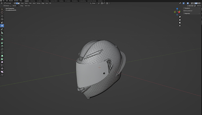 3D model of a helmet