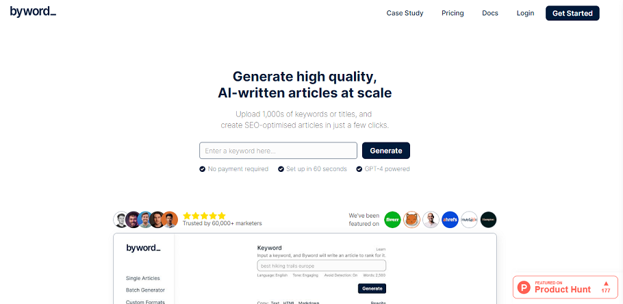 Byword Ai Home Page