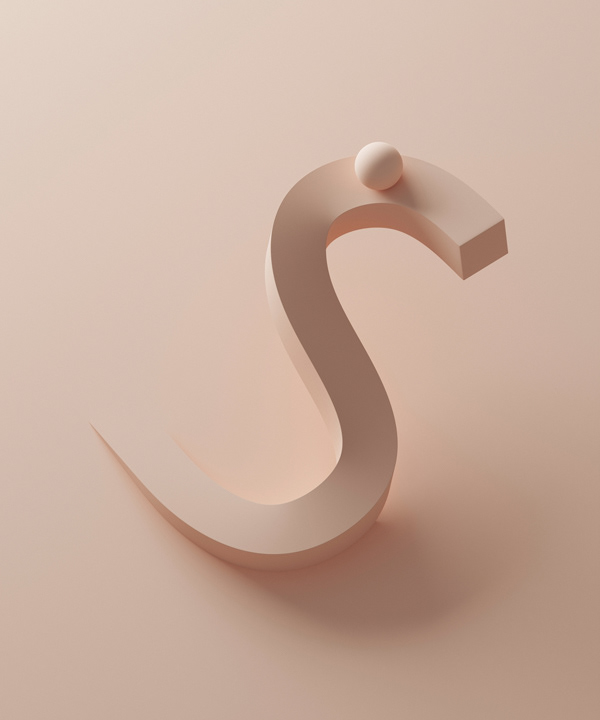 Artifact from the Exploring 3D Typography with Bogdan Dreava's Alphabet Art article on Abduzeedo