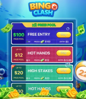 Bingo Clash is one of many bingo games that payout real money often. 