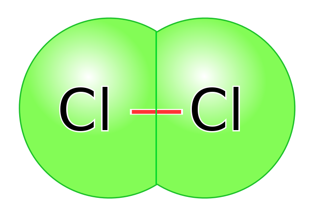 Gás cloro - ligação covalente