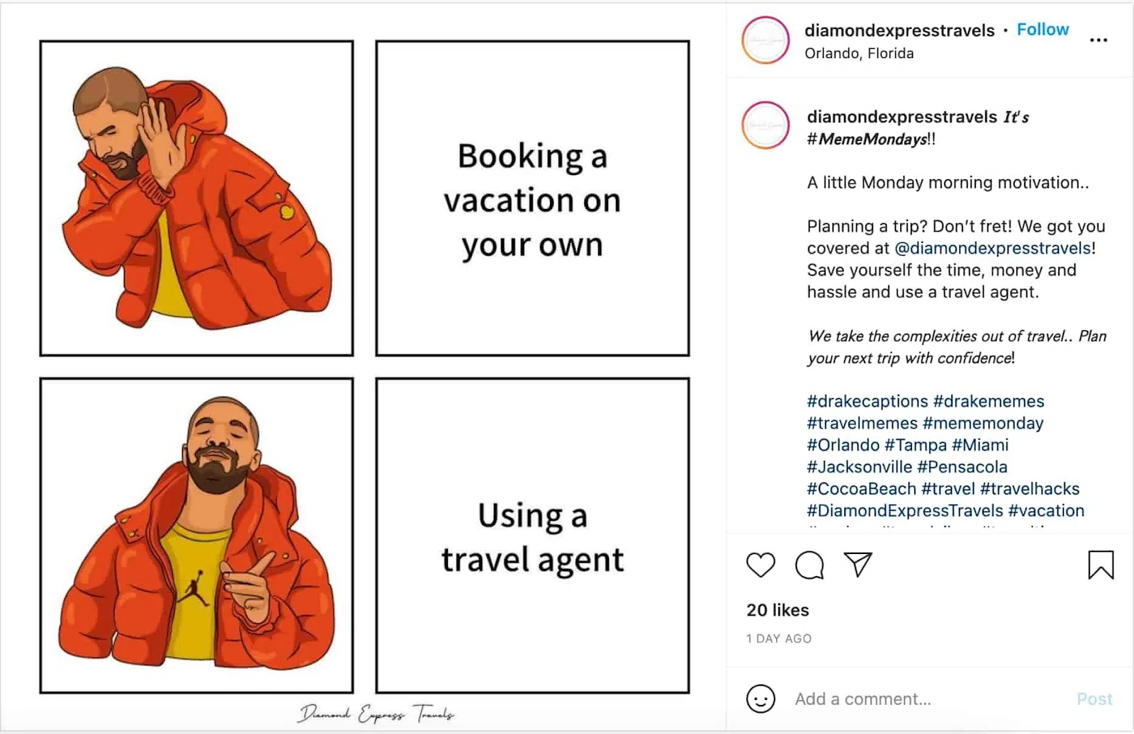 The Drakeposting meme format used on social media
