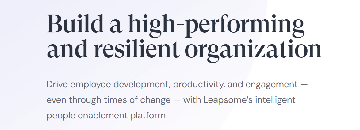image showing leapsome as one of the best performance management tools 