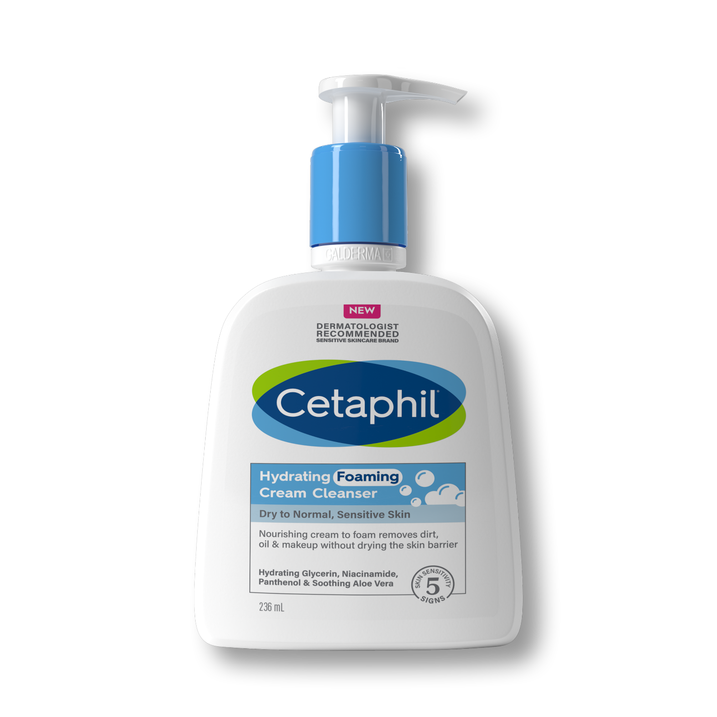 Cetaphil Hydrating Foaming Cream Cleanser là một sản phẩm được yêu thích trong việc tạo bọt mịn lành tính