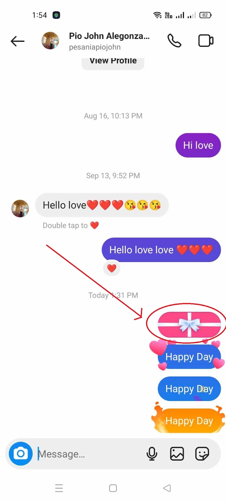 How to Send GIft Messages on Instagram - Gift Message Effect