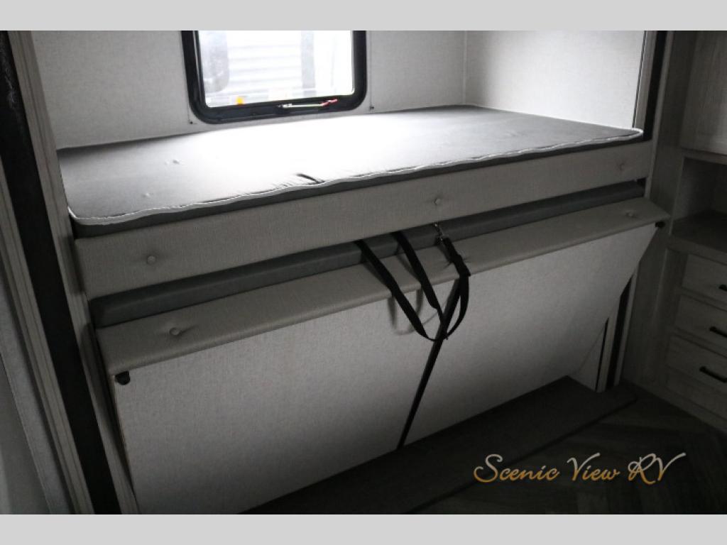 Flip up bunks are great for customizing space.