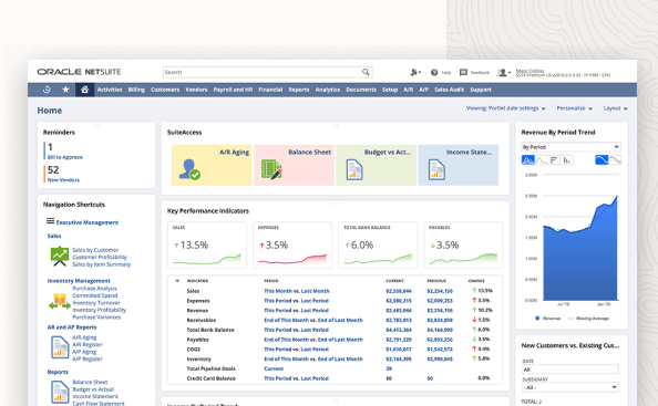 Image showing Netsuite Financial Management as workflow management software for accountants