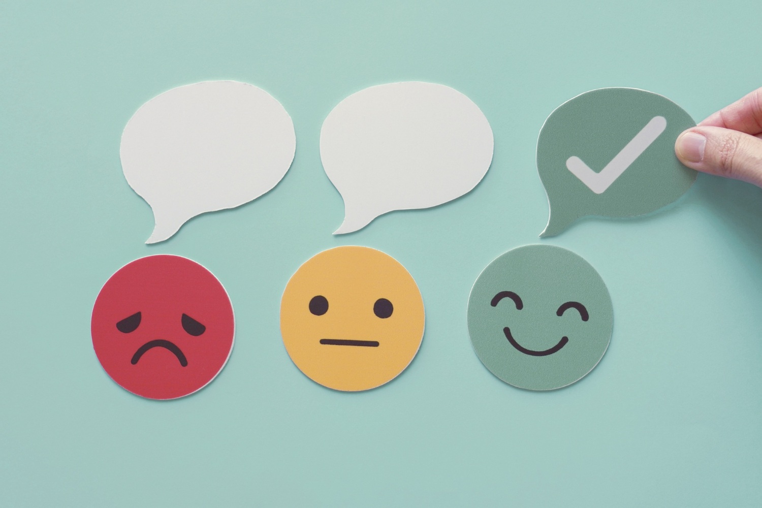 Customer feedback emojis paper