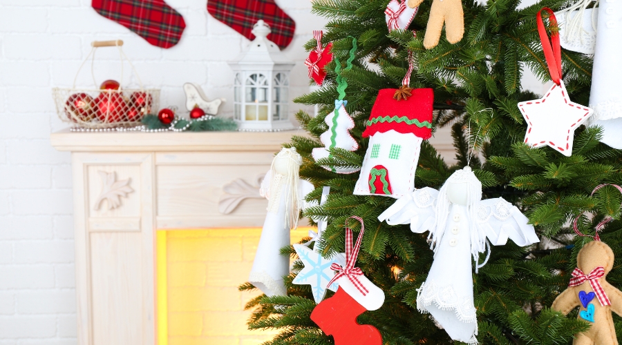 Christmas Tree Hangs on the Wall