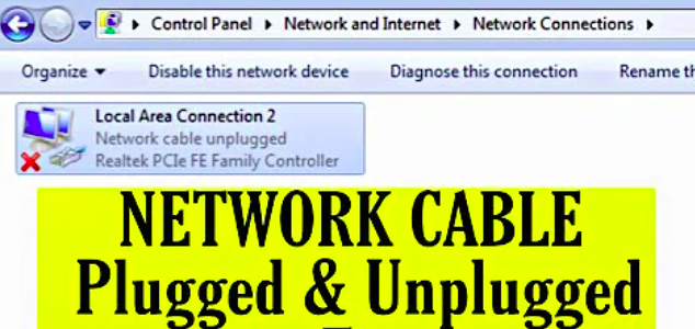 Disconnect the Ethernet cable and then reconnect it: