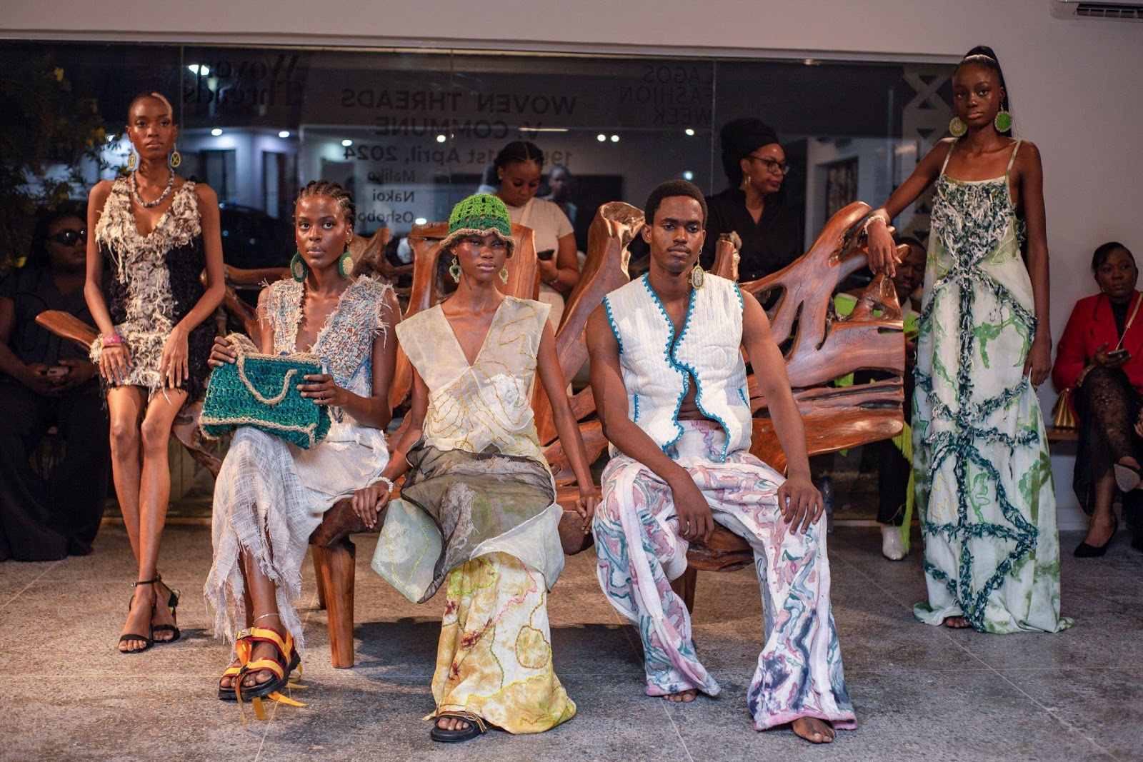 Picture of models adorned in  gorgeous african garment for the event