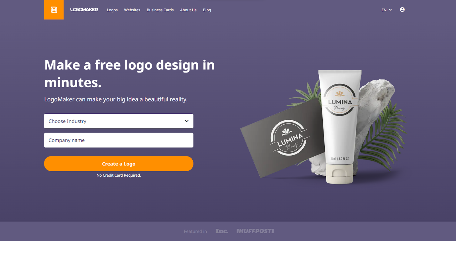 LogoMaker homepage
