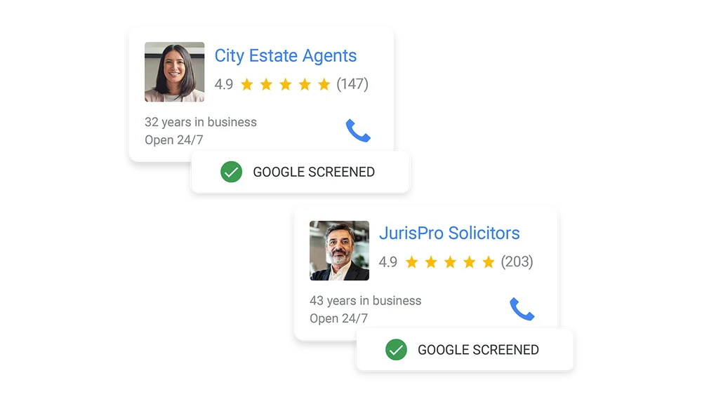 google guaranteed and local services ads example
