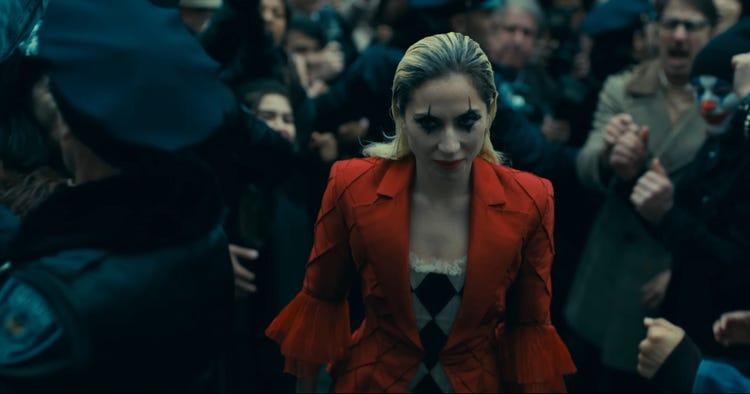 Lady Gaga as Harley Quinn in the first teaser trailer for "Joker: Folie à Deux."