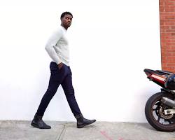 Image of Man in smart casual attire with Chelsea boots