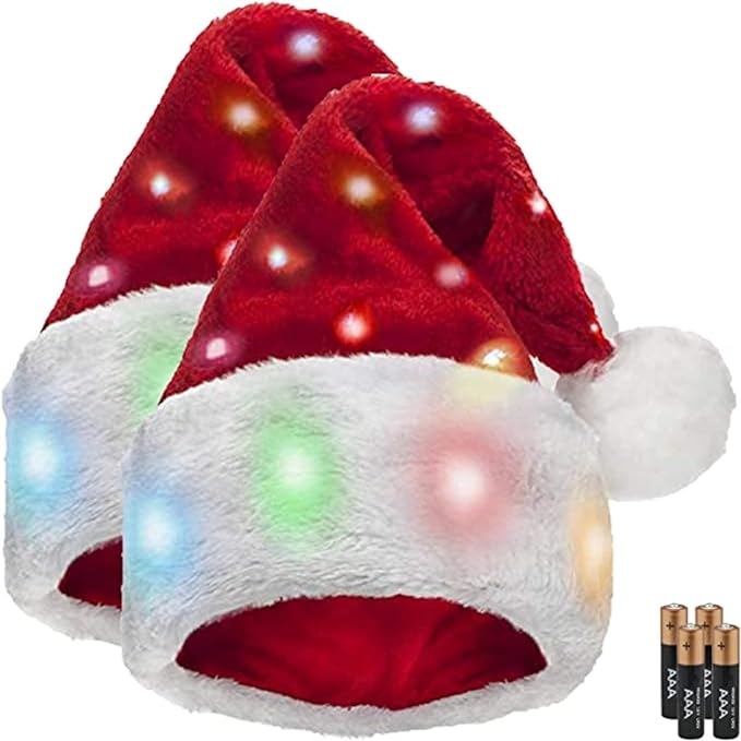 light up santa hats