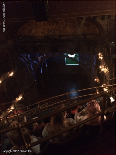 View from seat Balcony E4 at Palace Theatre London for Harry Potter and the Cursed Child