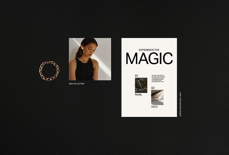 Web design jewlery Fashion  beauty editorial branding  texture typography   vintage brand identity design