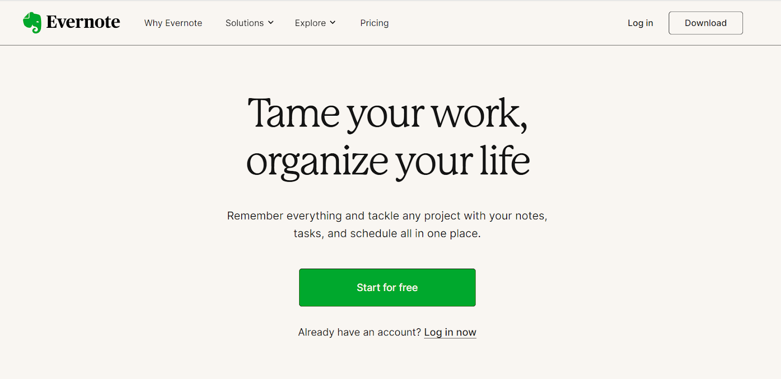 Evernote: Tame your work, organize your life