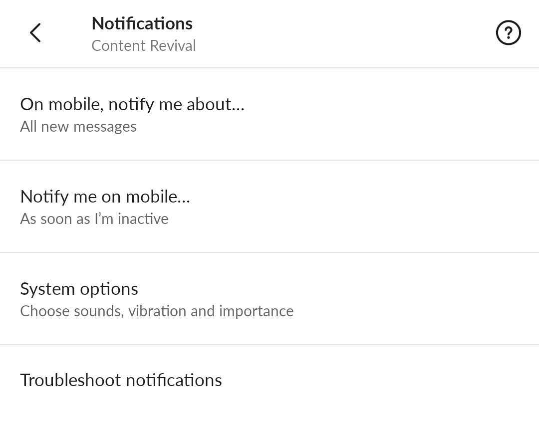 troubleshooting notifications on Slack