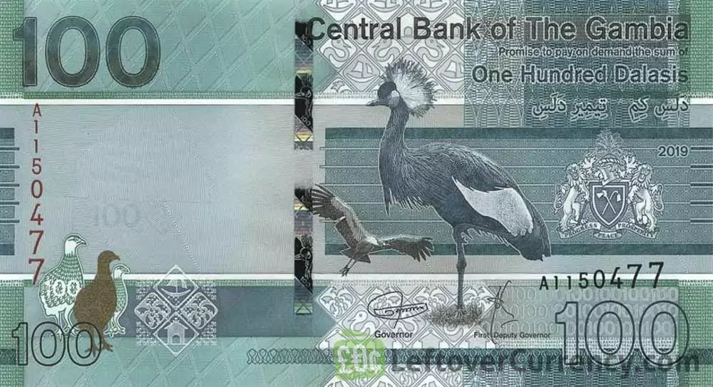 100 Gambian Dalasi Banknote