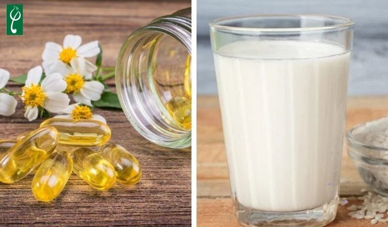 Rửa mặt, làm trắng da bằng nước vo gạo và vitamin E