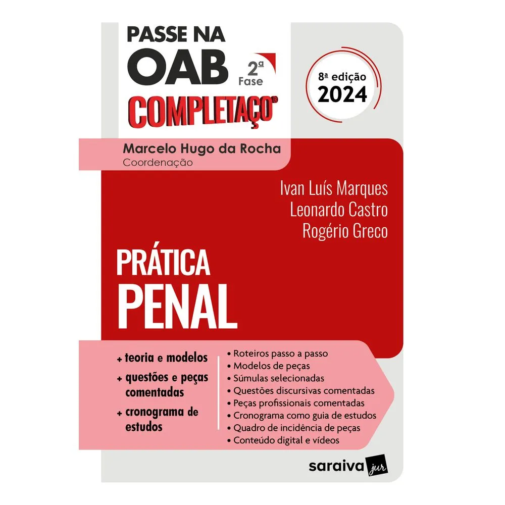 capa Passe na OAB 2ª Fase – Completaço – Prática Penal – 8ª Edição