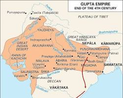 Mapa del Imperio Gupta