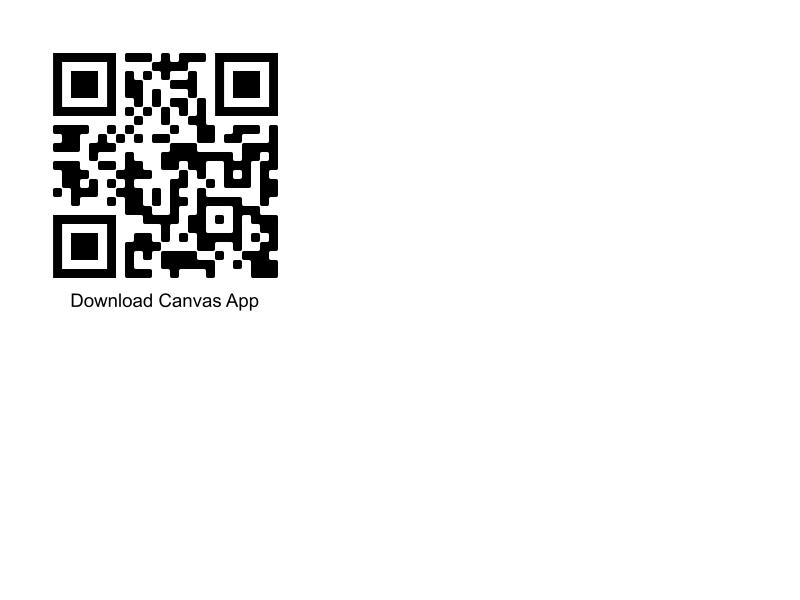 QR code leading to video instructions for help downloading canvas. 