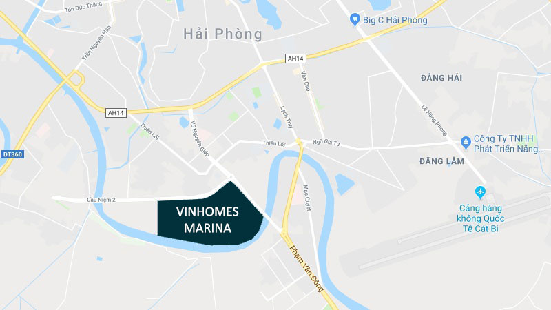 Vị trí dự án Vinhomes Marina Hải Phòng