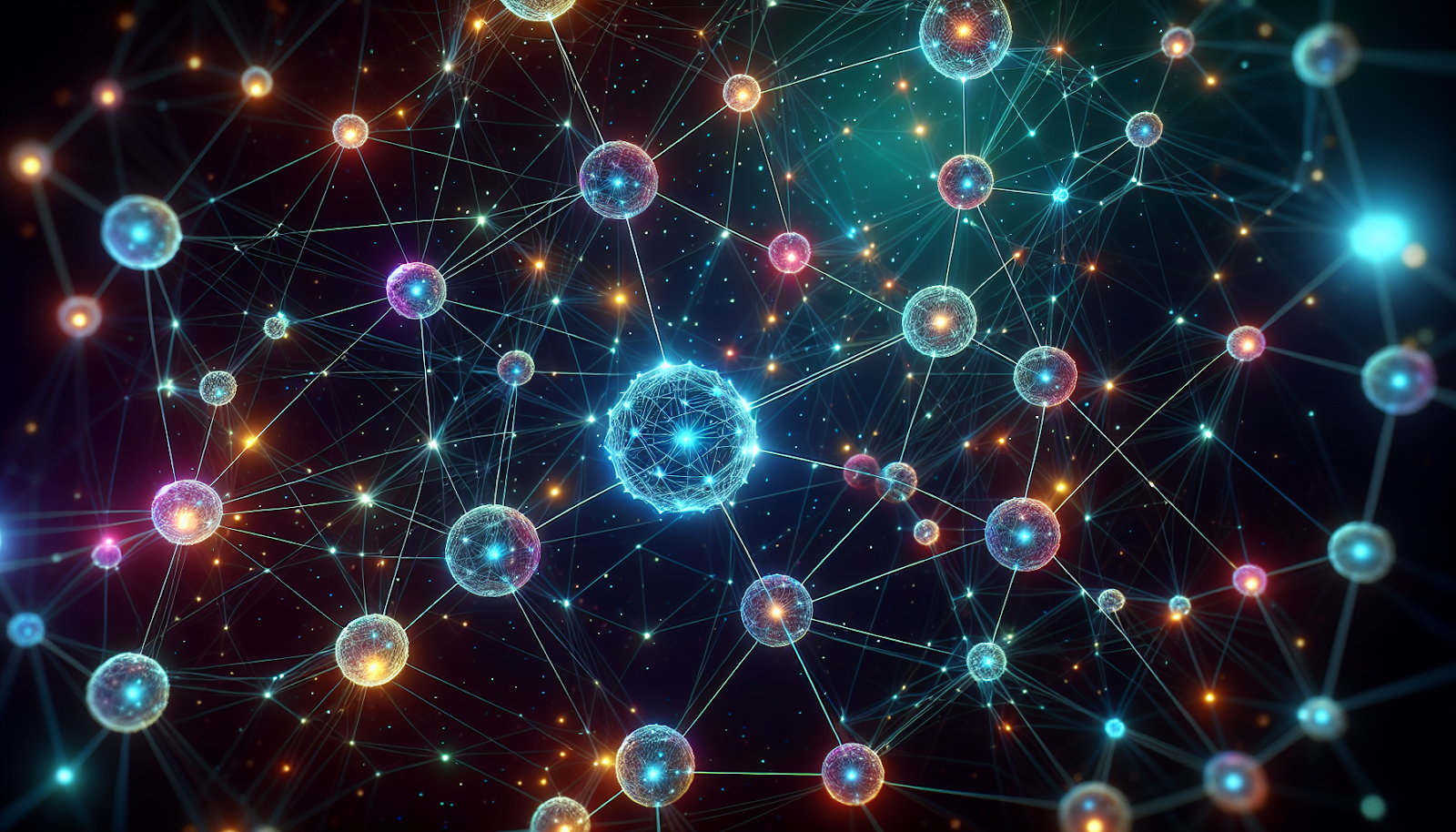 Illustration of a decentralized blockchain network