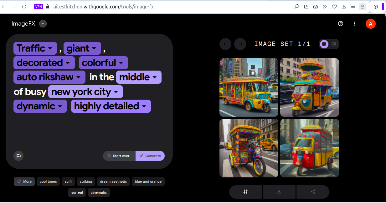 Creating Images from Text with Google ImageFX: 