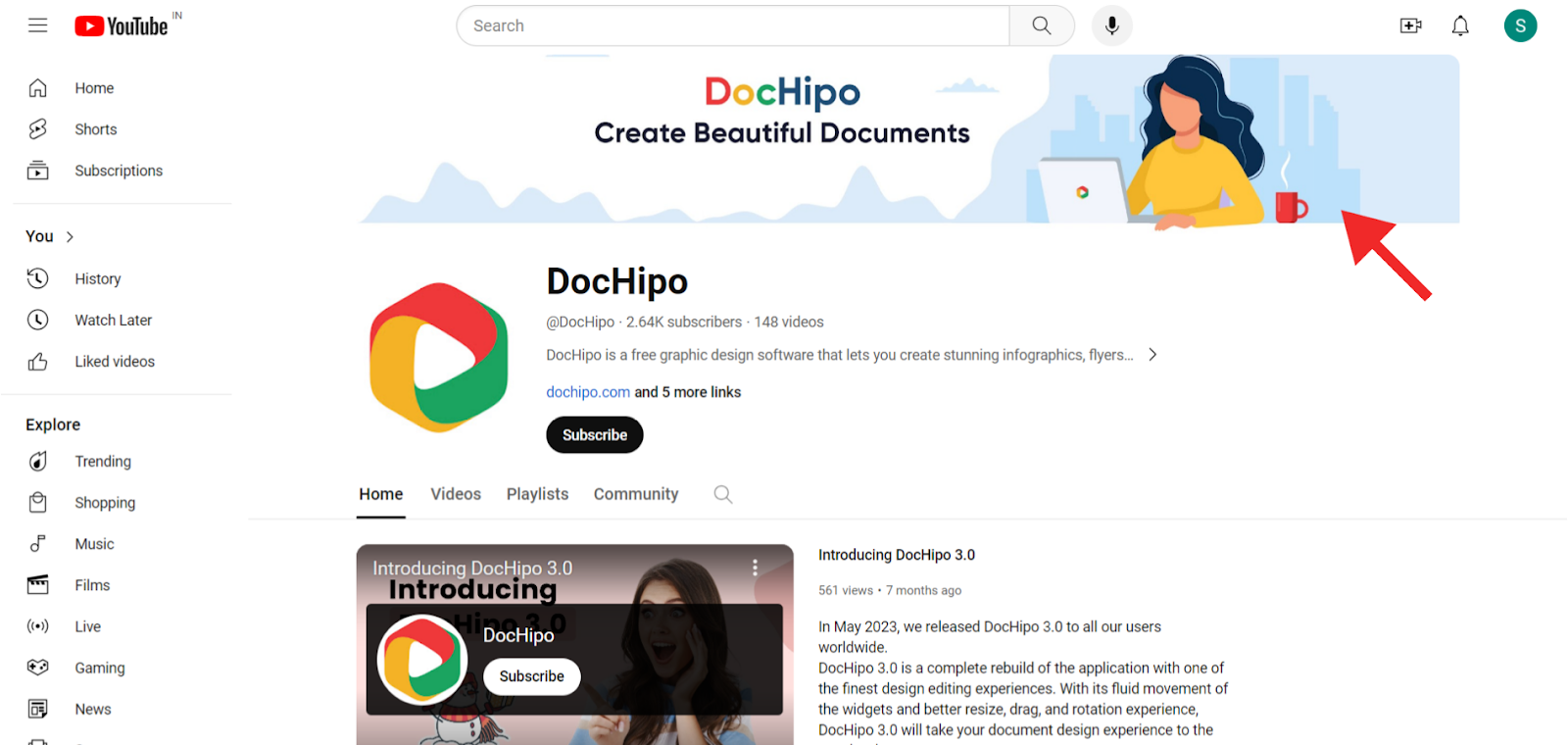  DocHipo YouTube channel art