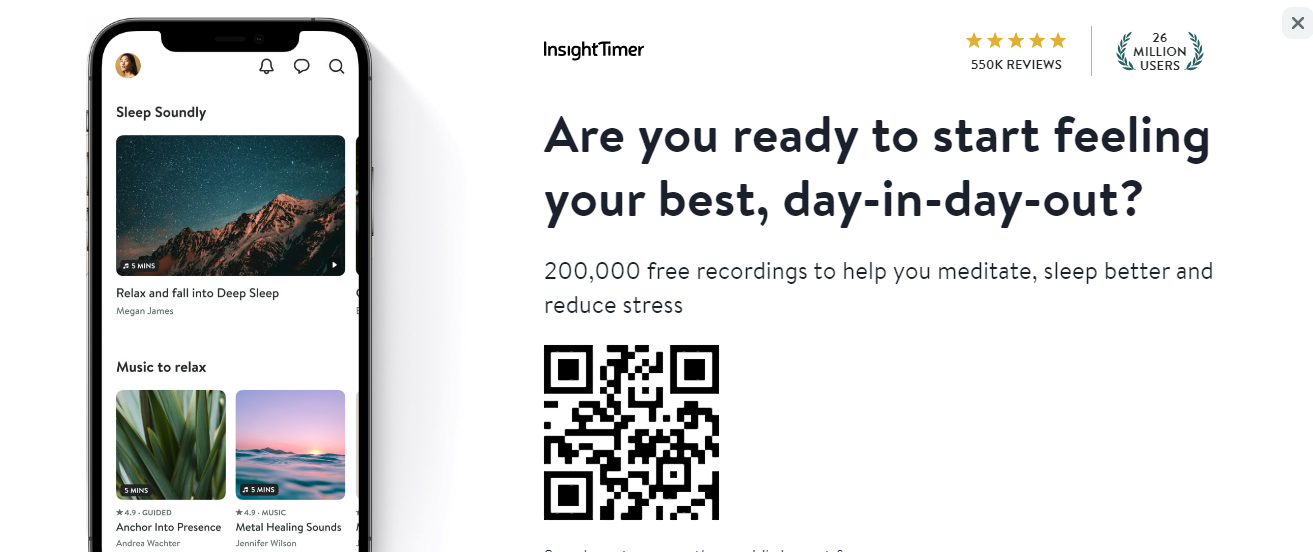 Insight Timer Healthcare app
