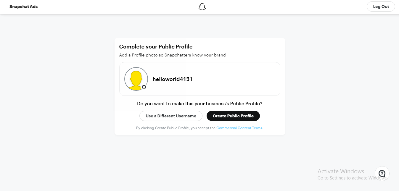 creating business account in snapchat