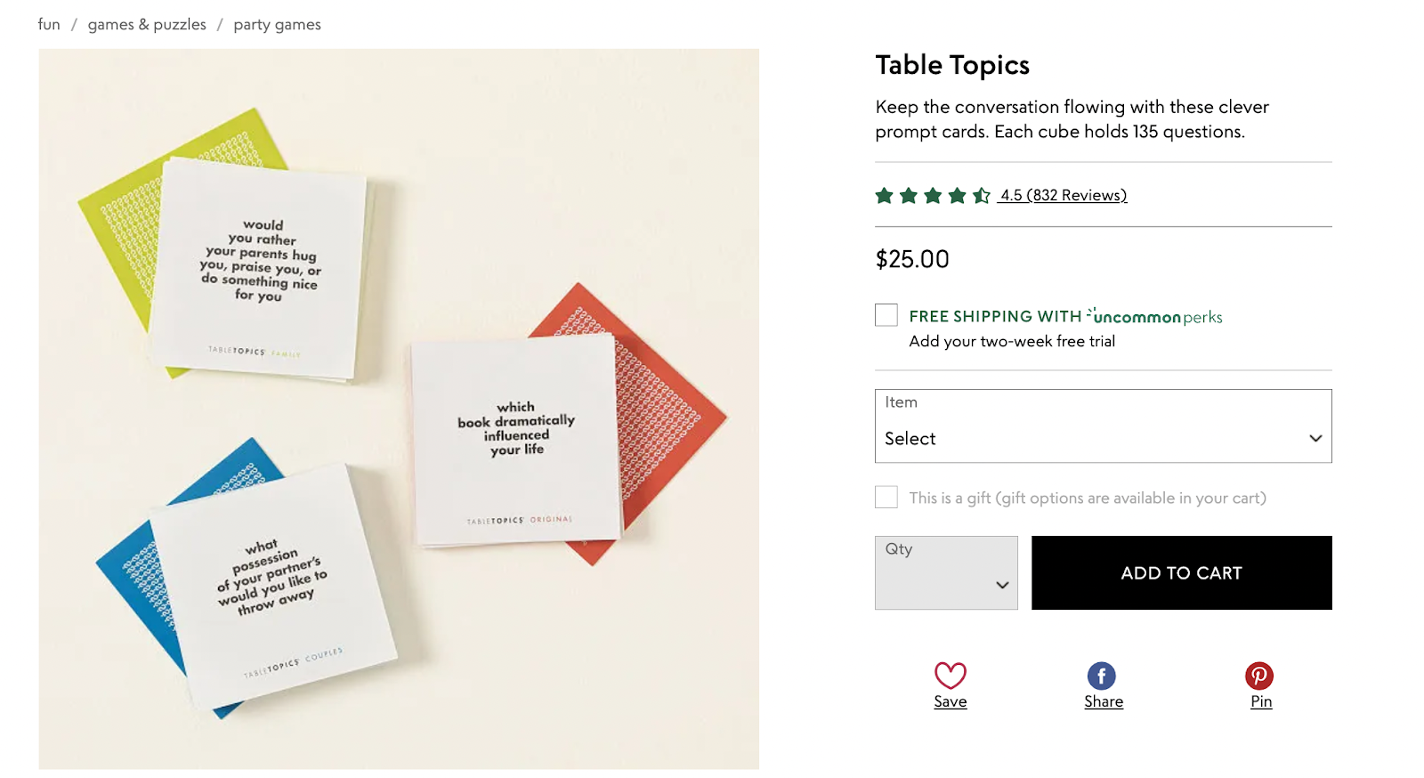 best gifts for sales reps, table topics conversation cards