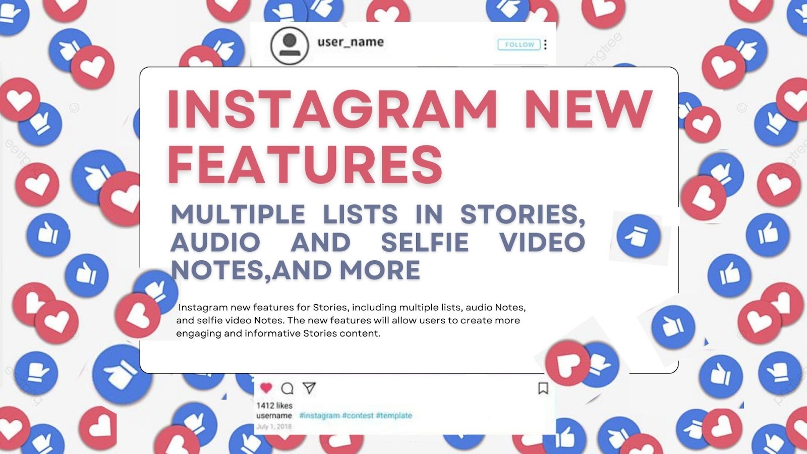 Instagram new features, multiple lists in Stories, audio and selfie video Notes, more
