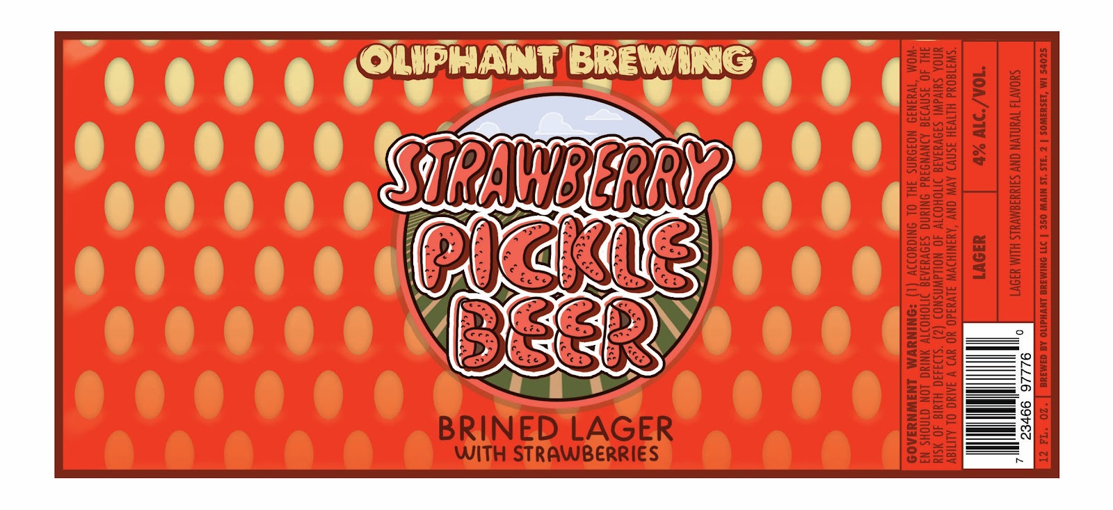 Oliphant Brewing Co Strawberry Pickle Beer