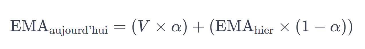 formule de calcul moyenne moyenne mobile expnonetielle