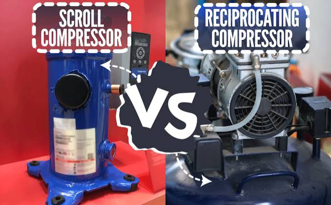 Scrollcompressor versus zuigercompressor