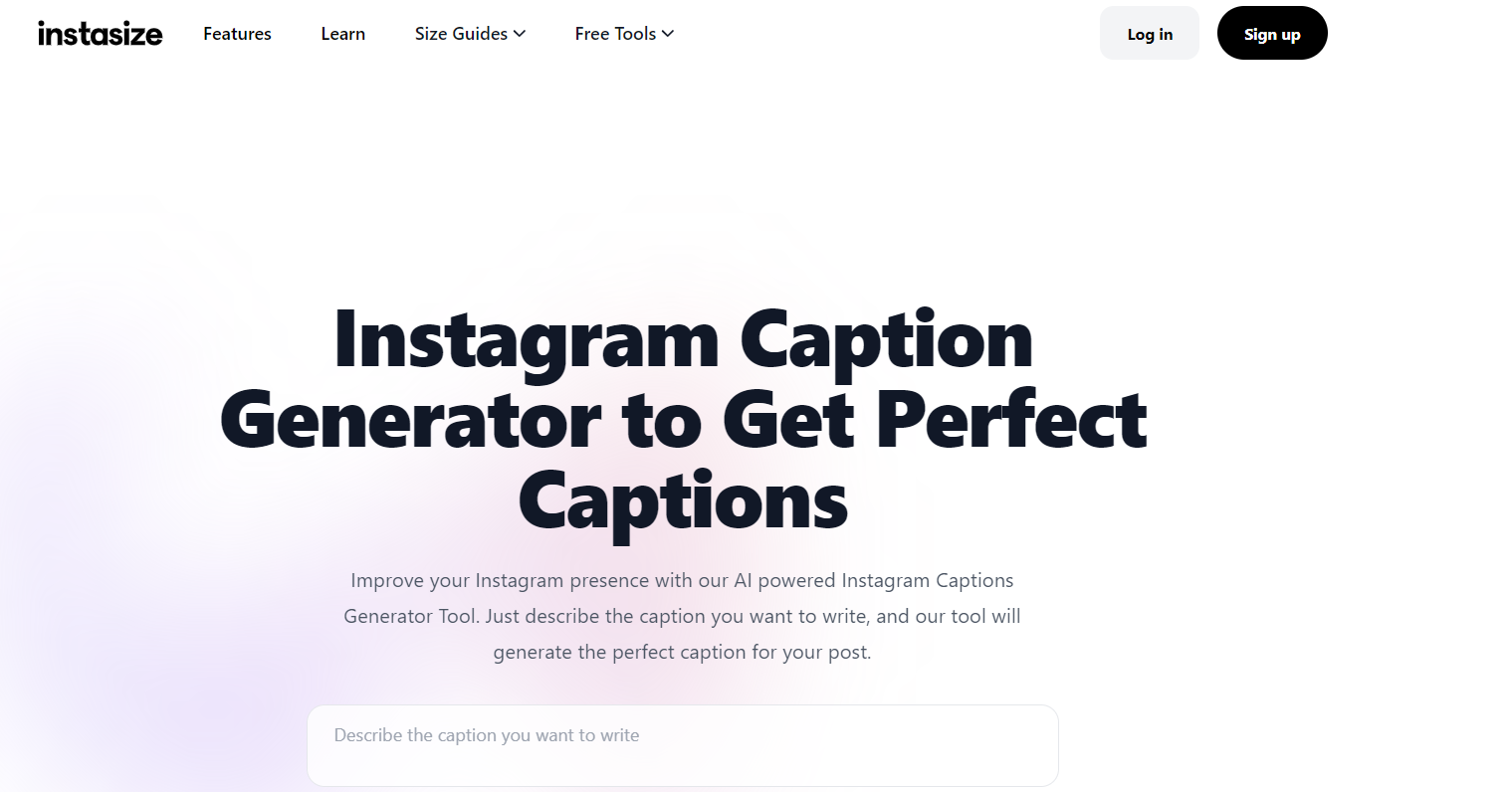 Instasize's Instagram Captions Generator