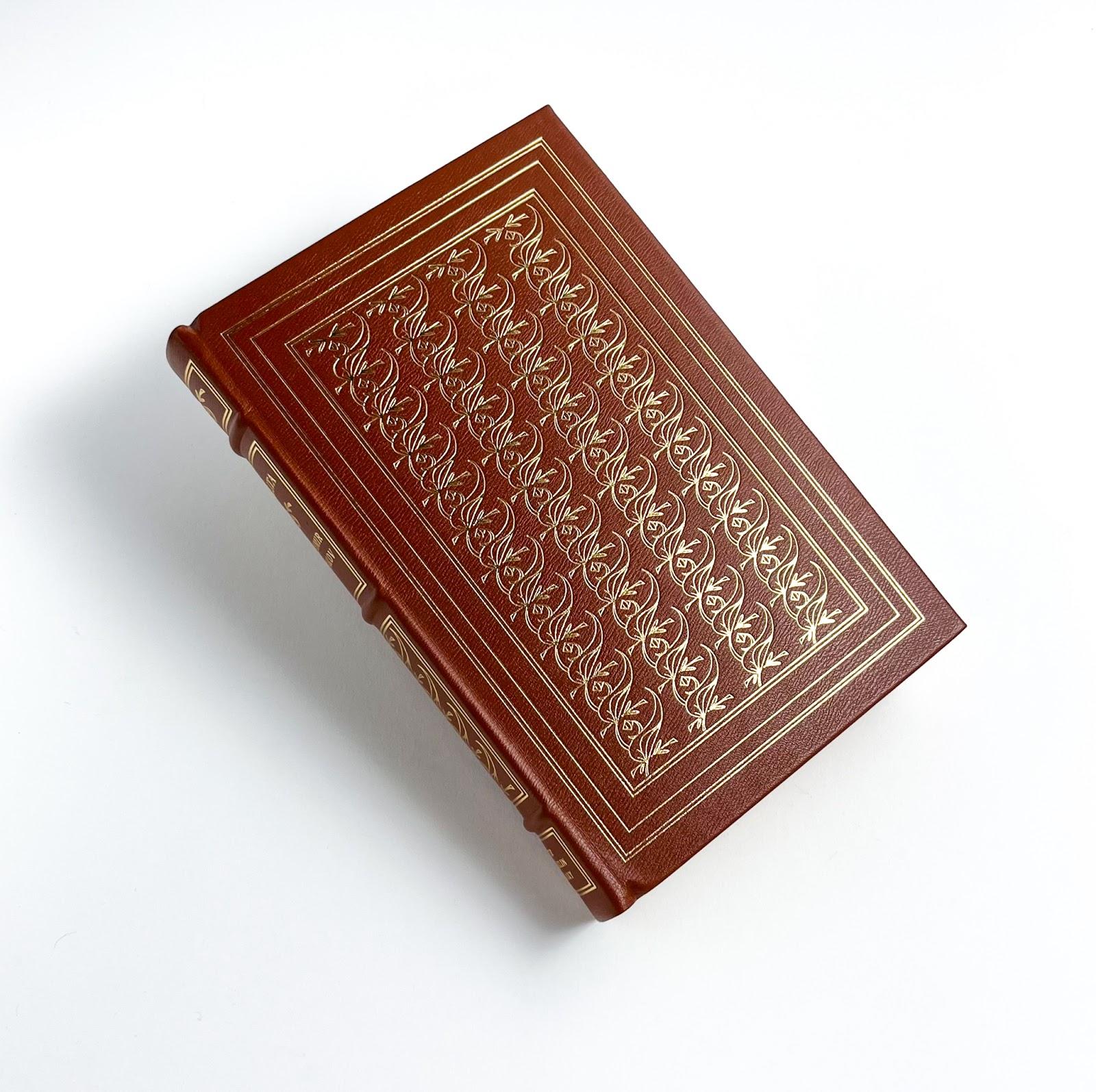 Gilt-stamped leather binding of the Franklin Library edition of Lolita, 1979.