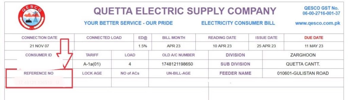 qesco reference number
