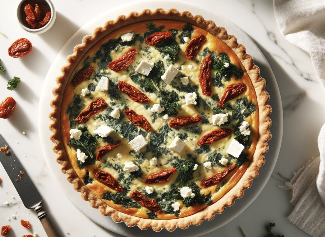 Goat Cheese and Dried Tomato Quiche