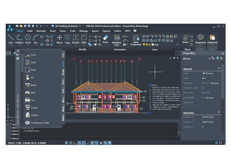 design of a building in ZWCA software