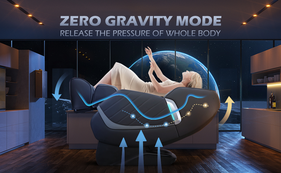 Image of a lady in Zero Gravity Chair showing zero gravity position