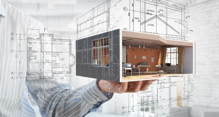 Creating a room’s interior design using BIM software